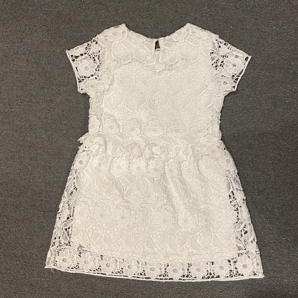Zara Girls Soft Collection White Floral Lace Dress size 6